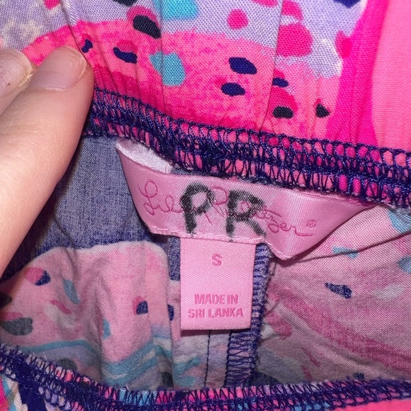 Lilly Pulitzer Pink and Blue zebra Floral Pants - Picture 8 of 13